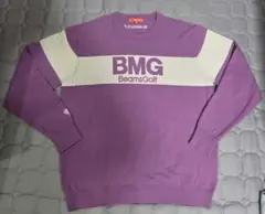 BEAMS GOLF　ニットセーター　L　パープル　紫