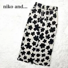 新品未使用 ニコアンド DRYクシュイージースカート アイボリーフラワー F