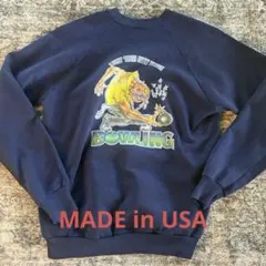 80s USA製 JERZEES ラグランスウェット XL ラットフィンク