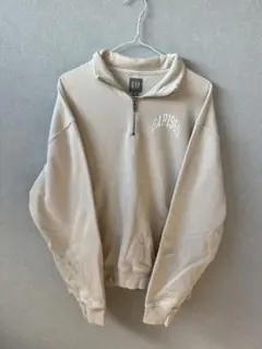 GAP 1969 ハーフジップ スウェット トレーナー ベージュ