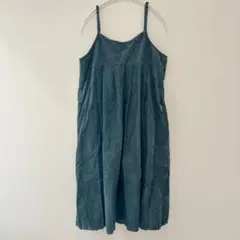 Samansa Mos2 キャミワンピース ワンピース ダークグリーン　綿