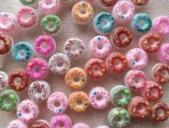★カラフルドーナツ型ネイルパーツ★22個