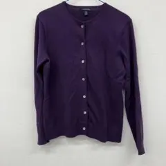 land's end ニットカーディガン　紫　M さ24のサムネイル