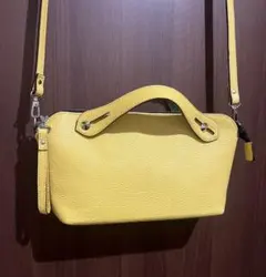 NICOLI レザー ショルダーバッグ イエロー ミニバッグ - メルカリ