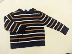 セット売り　きょうだいでお揃い　H&M ストライプニットセーター 92cm