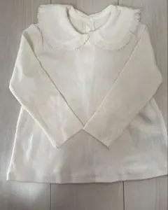 UNIQLO 襟付き長袖カットソー 90cm 白