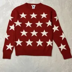 ダブルスタンダードクルージング 星柄ニット ウール セーター スター　Mサイズ