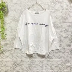 reca　レディース　Fサイズ　ホワイト ルーズフィット Tシャツ　綿100