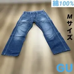 GU ジーユー　バギージーンズ　デニム　メンズ　Mサイズ