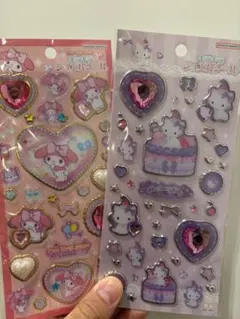 キラキラジュエルシール　マイメロディ　チャーミーキティ　サンリオ