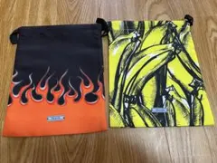 PRADA ノベルティ 巾着 バナナ柄　炎柄