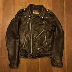 時間限定値下げ‼ ヴィンテージ schott 炎＆スカルデザイン レザー 379 