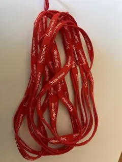 Supreme 赤 ロゴ シューレース　140cm