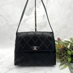 CHANEL ビコローレ ココマーク サテン ショルダーバッグ ミニ ブラック CHANEL ビコローレ ココマーク サテン ショルダーバッグ ミニ ブラック