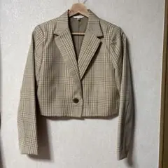 MOUSSY チェック柄 クロップドジャケット Fのサムネイル