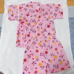 女の子　甚平　90サイズ　ピンク　夏祭り　浴衣　ベビー