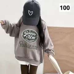 アメカジ トレーナー 100 ロゴ スウェット 長袖 オーバーサイズ 韓国 秋冬