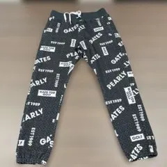パーリーゲイツ ロゴプリント 総柄 ジョガーパンツ 膝下メッシュ