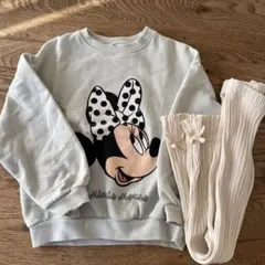 ZARAキッズ☆ミニーマウス トレーナーとレギンスセット116cm
