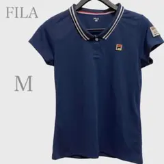 フィラ　テニスウェア　ポロシャツ　rakuten open 楽天　ネイビー　M
