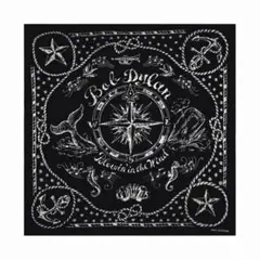 バンダナ 黒 アメリカンデザイン ヴィンテージ アメカジ マリン ブラック