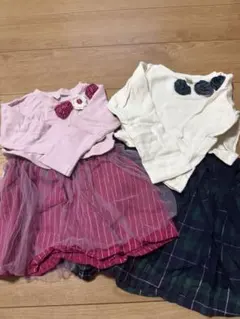 après les cours ワンピース　80cm 100cm 2点セット