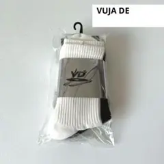 【新品・サイン入り】Vuja de 2パック ソックス ロゴ入り 白 黒