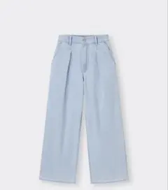 【新品未使用】ライトデニムワイドパンツ　サイズS 2024年版【タグ付き】