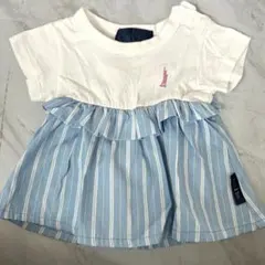 m*.様 ストライプTシャツ　80のサムネイル