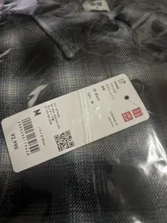 ユニクロ フランネル ボクシーシャツ 長袖 M 09 Black