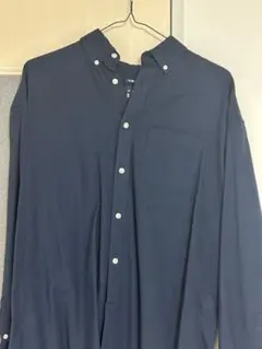 GAP ネイビー 長袖シャツ ボタンダウン ポケット付き
