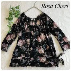 Rosa Cheri ✨ローザシェリ✿チュニック✿花柄✿五分袖✿シースルー