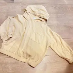 H&M キッズパーカー　トレーナー　フーディ　ベージュ　120cm 無地シンプル