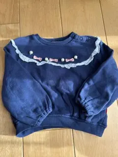 ムージョンジョントレーナー リボン パール装飾