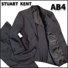 【美品】STUART KENT ビジネススーツ AB4 グレー ストライプ Mのサムネイル