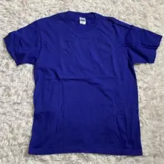 青色 メンズ　コットン Tシャツ Mサイズ