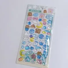 シール　ぷくぷく　ボンボン　動物　くま　ドロップ