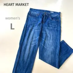 【ハートマーケット】デニムレディースLブルージーンズヴィンテージjky2k大きい