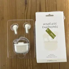 3COINS スリーコインズ ワイヤレスイヤホン スケルトン アイボリー