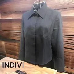 美品 INDIVI  インディヴィ ジャケット スーツ レディース ブラック