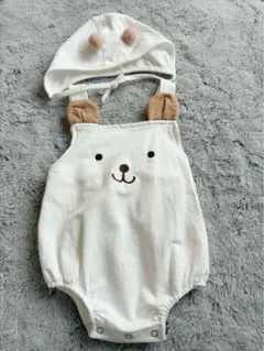 롬퍼 스쿠마 귀와 후드 帽子 セット