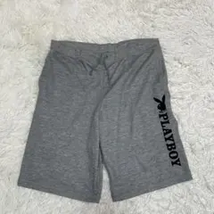 PLAYBOY プレイボーイ　スウェット　ショートパンツ　メンズ　L グレーのサムネイル