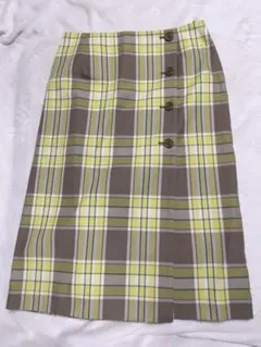 チェックスカート タイトスカート　ナチュラルビューティーベーシック　美品