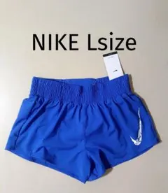新品 NIKE ドライフィット ショートパンツ インナー付き レディースLブルーのサムネイル