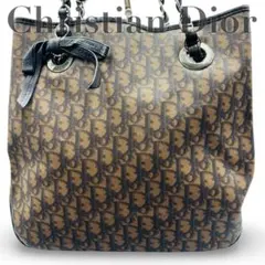 希少 クリスチャンディオール ロマンティック トロッター チェーンバッグ リボン