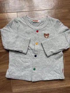 MIKI HOUSE グレー 長袖カーディガン70〜80㎝