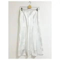 m551_NOBLE 美品✨22AW❤️サテンマーメイドスカート 38 ホワイト