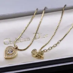 美品❁︎ クリスチャンディオール ハート ストーン ネックレス ヴィンテージ 希少