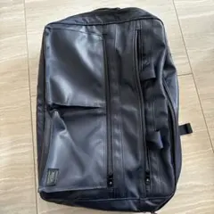 ネイビー ビジネスバッグ 外ポケット2つ