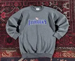 vintage 90's カレッジロゴ スウェット チャコールグレー M